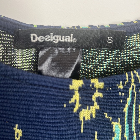 Desigual Mixed Media Color Block Martina Mini Dress sz small EUC - Picture 3 of 6